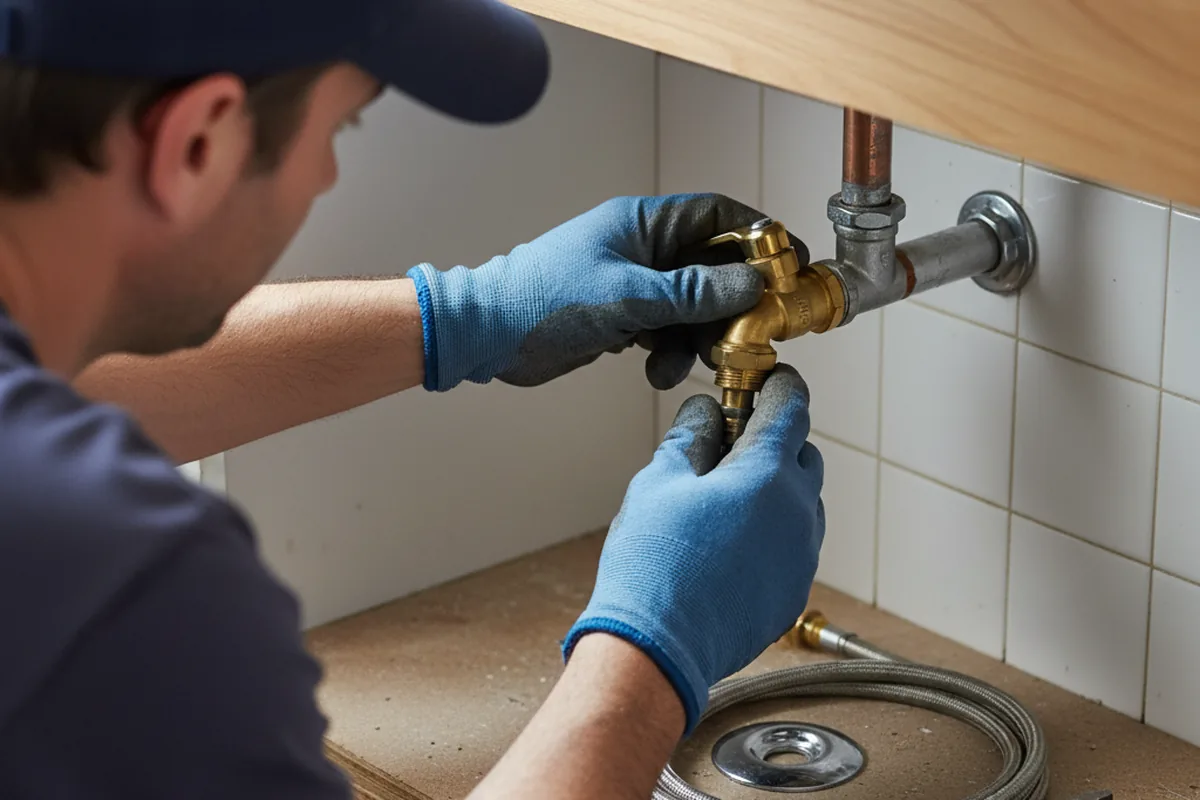 Shutoff valve and fitting work during Emergency Plumbing in Chestertown